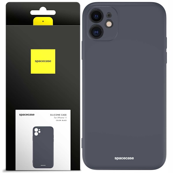 Spacecase Silikonfodral För Iphone 11 Svart Skydd