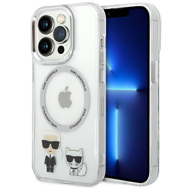 KARL LAGERFELD KARL&CHOUPETTE ALUMINIUM MAGSAFE ETUI TIL IPHONE 14 PRO MAX - GENNEMSIGTIG