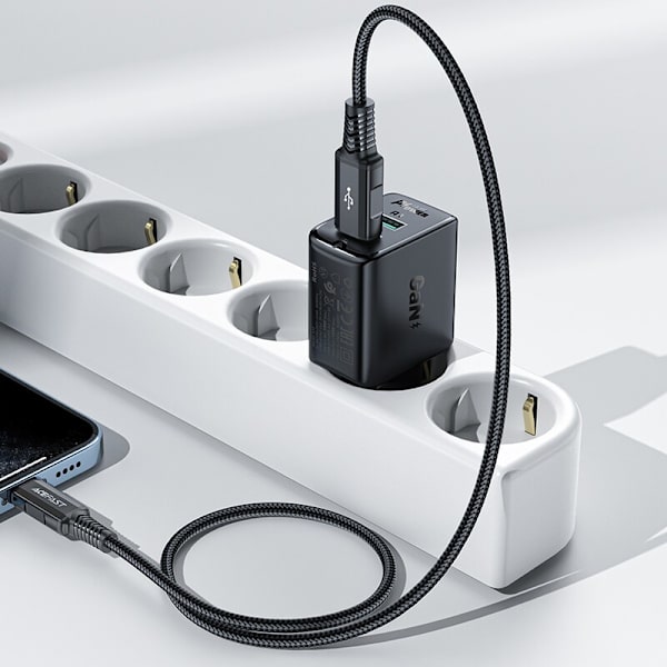 ACEFAST HURTIG NETVÆRKSLADER 2XUSB 18W QC 3.0 AFC FCP HVID