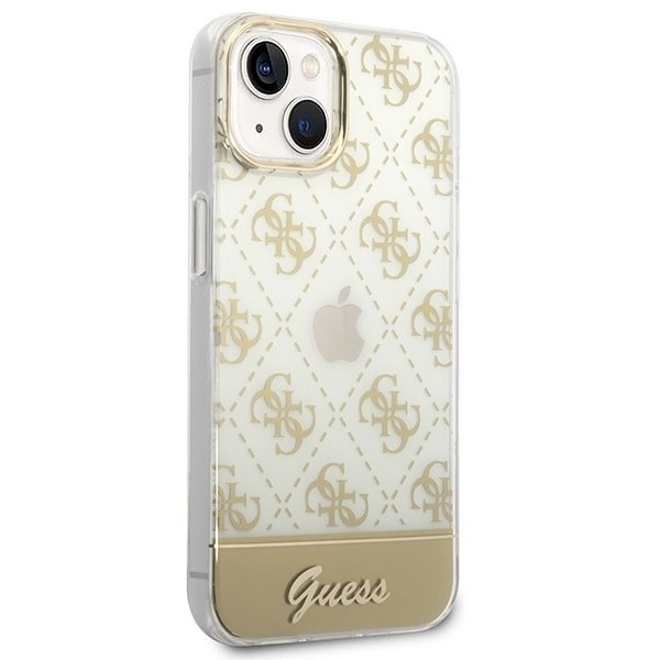 Gjett GUHCP14MHG4MHG iPhone 14 Plus 6.7 gull/gull hardt deksel 4G mønsterskript