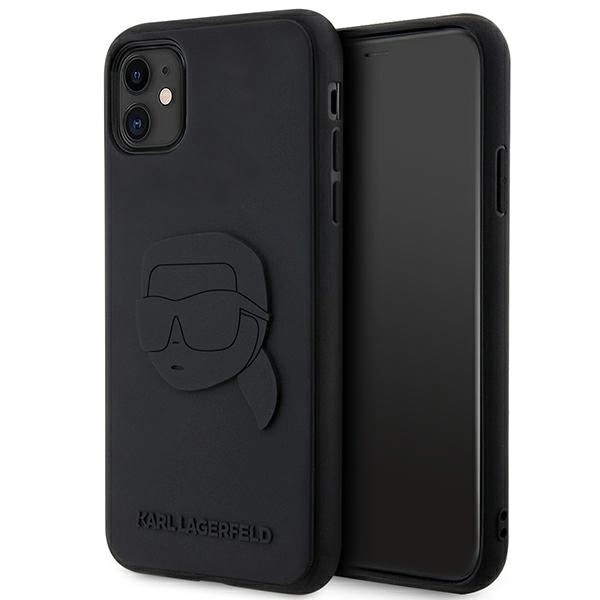KARL LAGERFELD GUMMI KARL HEAD 3D ETUI TIL IPHONE 11 / XR - SORT