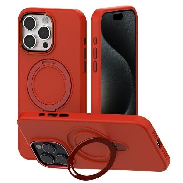 Mercury MagSafe Stand Silicone iPhone 15 Plus 6,7" röd /ed
