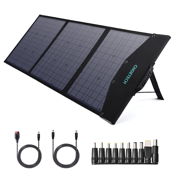 CHOETECH FOLDBAR SOLLADER 120W 1 X USB TYPE C / 2 X USB TYPE A