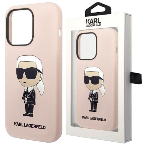 Karl Lagerfeld KLHCP14MSNIKBCP iPhone 14 Plus 6.7 hardt etui rosa/rosa silikon Ikonik