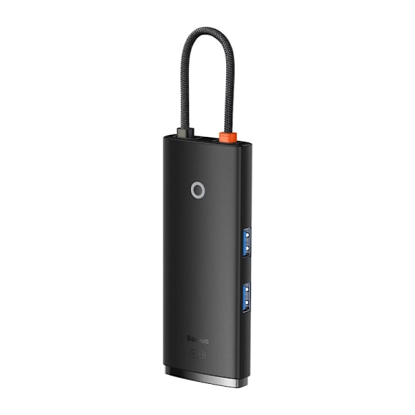 Baseus Lite Series Multifunksjon USB Type C HUB - 2 x USB 3.0 / USB Type C PD / HDMI 1.4 / SD/TF Svart (WKQX050101)