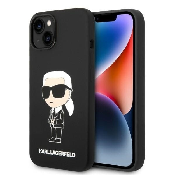 KARL LAGERFELD SILIKONE IKONIK ETUI TIL IPHONE 14 PLUS - SORT