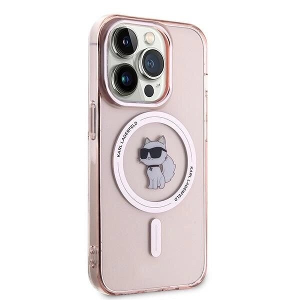 Karl Lagerfeld IML Choupette MagSafe-deksel til iPhone 14 Pro Max - Rosa