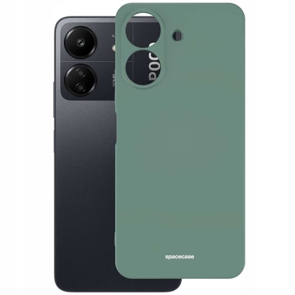 Spacecase Silikonfodral För Poco C65 Redmi 13C 4G Mörkgrön