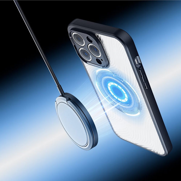 Pansret iPhone 14 Pro-deksel kompatibel med MagSafe Dux Ducis Aimo Mag - Svart