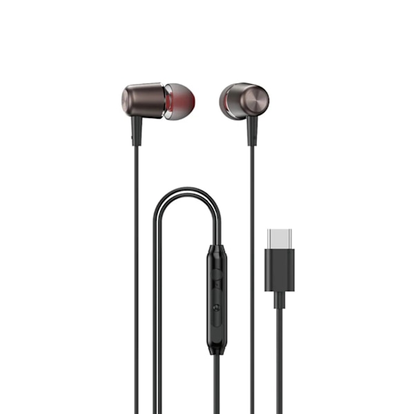DUDAO X1PROT IN-EAR KABLEDE USB-C HOVEDTELEFONER 1,2 M - SORTE