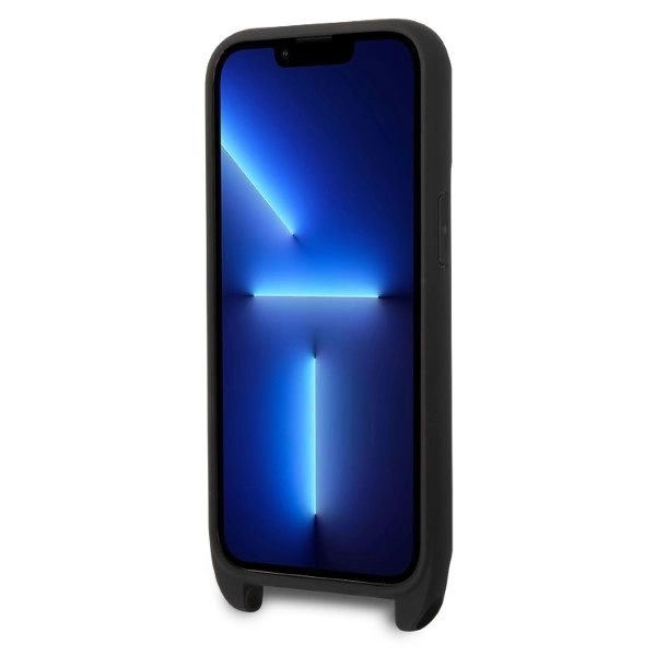 KARL LAGERFELD MONOGRAM IKONIK PATCH COVER TIL IPHONE 14 PRO - SORT