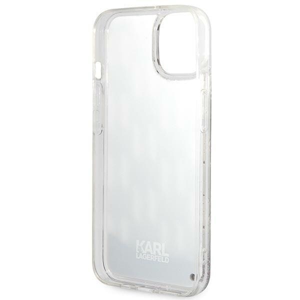 KARL LAGERFELD LIQUID GLITTER MONOGRAM COVER TIL IPHONE 14 PLUS - SORT