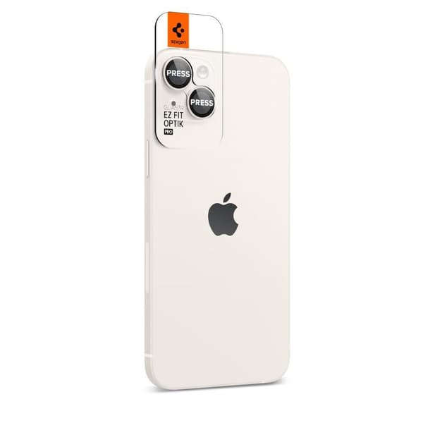 CAMERA COVER SPIGEN OPTIK.TR "EZ FIT" CAMERA PROTECTOR 2-PACK IPHONE 14/14 PLUS STARLIGHT