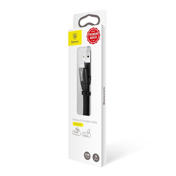 BASEUS LYNKABEL 23cm GRÅ
