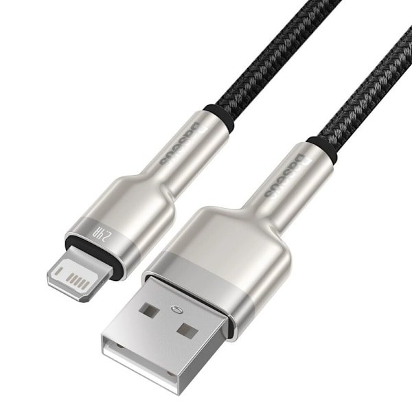 Baseus Cafule Series Metal Data USB-A / Lightning 2.4A kabel 1m - svart