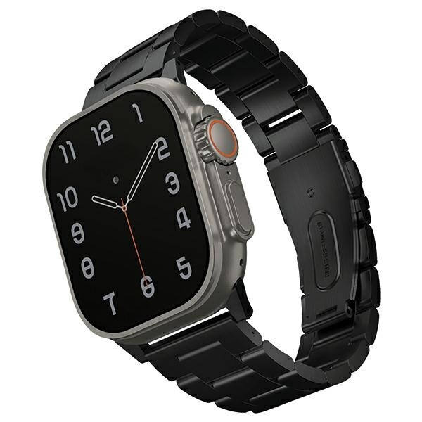 Uniq Kjøp remveske for Apple Watch 42/44/45/49 mm Series 1/2/3/4/5/6/7/8/SE/SE2/Ultra rustfritt stål - svart