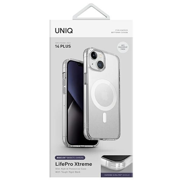 UNIQ LifePro Xtreme-deksel iPhone 14 Plus 6.7 Magclick Lader gjennomsiktig/frostklar