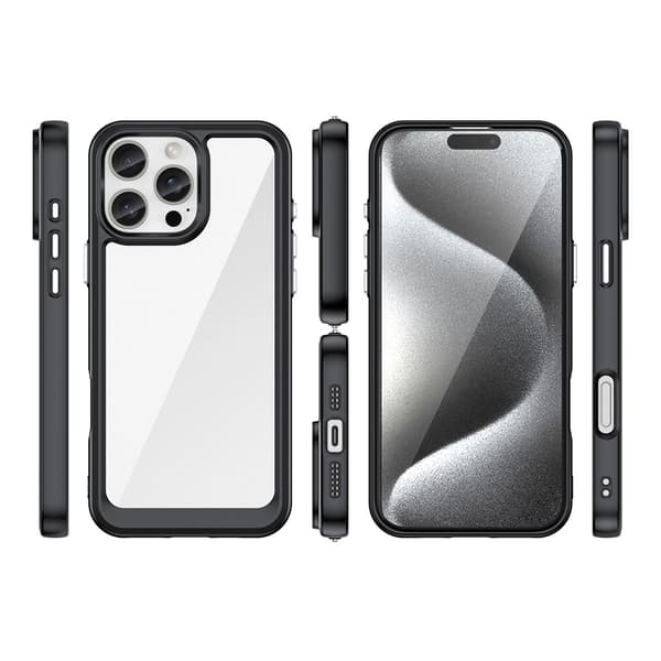 OUTER SPACE COVER MED GELRAMME TIL IPHONE 16 PRO - SORT