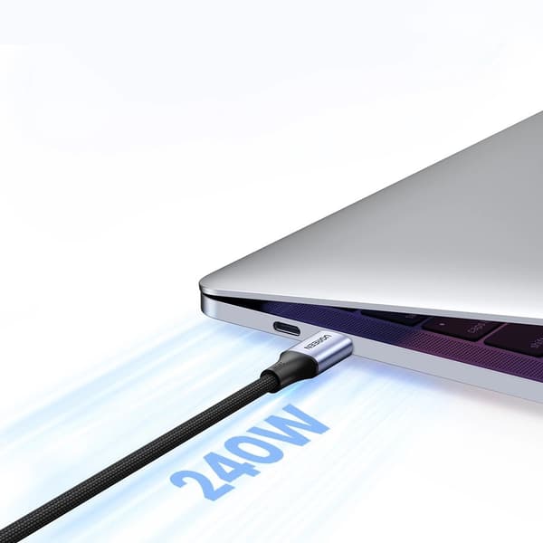 Ugreen US535 USB-C / USB-C PD-kabel 240W 5A 1m - grå
