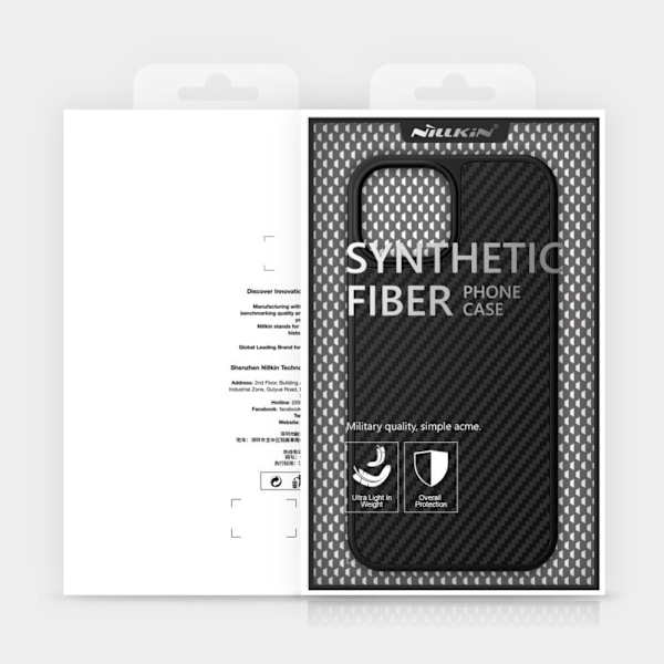 Nillkin Synthetic Fiber Carbon-deksel til iPhone 13 mini svart