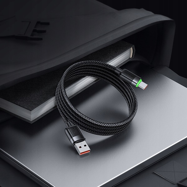 MCDODO USB-C SNABBLADDNINGSKABEL FÖR SAMSUNG XIAOMI TYP C 6A 100W 1M LED