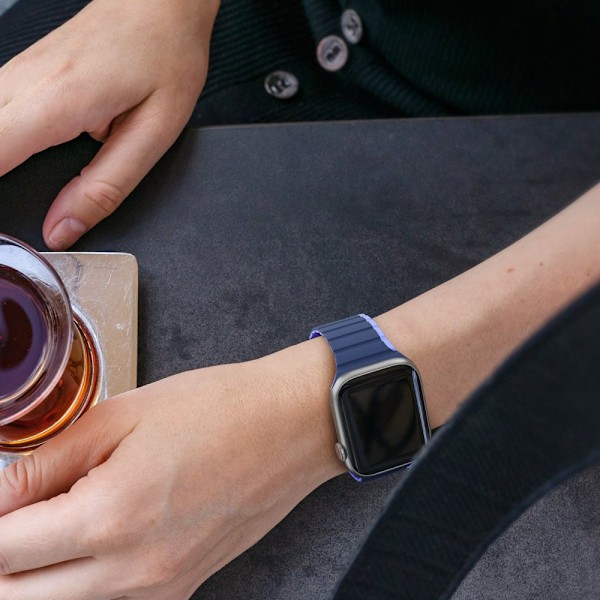Magnetisk Apple Watch SE 8, 7, 6, 5, 4, 3, 2, 1 (41, 40, 38 mm) Dux Ducis-bånd (LD-versjon) - blå