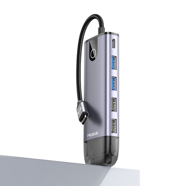 MCDODO ADAPTER HUB USB-C HDMI USB SD GIGABIT RJ45 TILL MACBOOK M