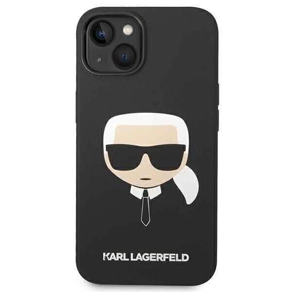 KARL LAGERFELD SILIKONE KARL'S HEAD MAGSAFE ETUI TIL IPHONE 14 PLUS - SORT