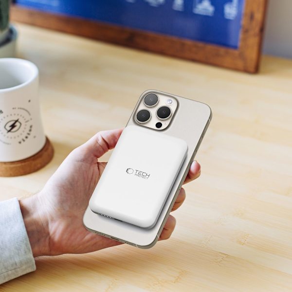 TECH-PROTECT PB10 LIFEMAG MAGSAFE POWER BANK 5000MAH HVIT