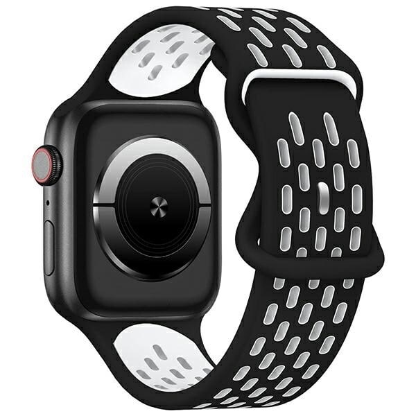 Beline Apple Watch New Sport Silikonrem 38/40/41mm svart och vit svart/vit låda