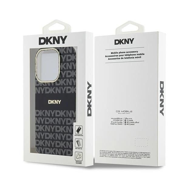 DKNY IML Mono & Stripe MagSafe Beskyttelsesveske for iPhone 14 Pro Max - Svart