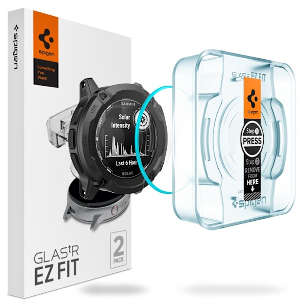 HÆRDET GLAS SPIGEN GLAS.TR "EZ FIT" 2-PACK GARMIN INSTINCT 2X SOLAR CLEAR