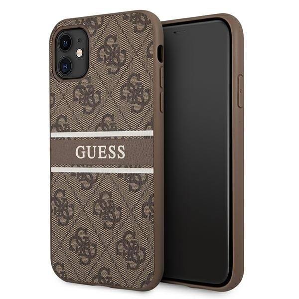 Guess GUHCN614GDBR iPhone 11 / Xr 6.1" brunt/brunt hårdfodral 4G Stripe