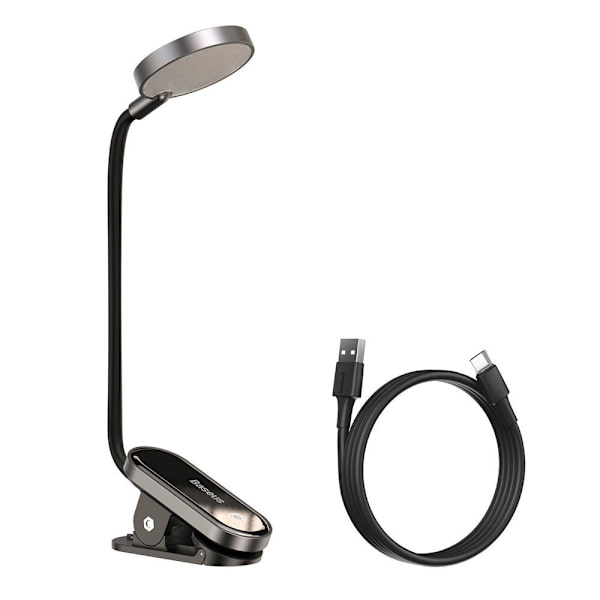 Baseus minilampe LED-lampe med klips grå (DGRAD-0G)