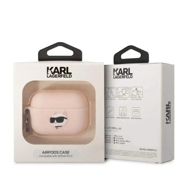 KARL LAGERFELD SILIKONE CHOUPETTE HEAD 3D ETUI TIL AIRPODS PRO 2 - PINK