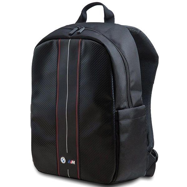 BMW CARBON & RED STRIPE RYGSÆK TIL EN 16" BÆRBAR COMPUTER - SORT