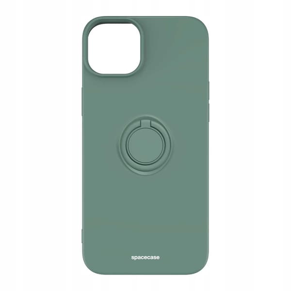 Spacecase Silikonringsfodral För Iphone 15 Plus Mörkgrön