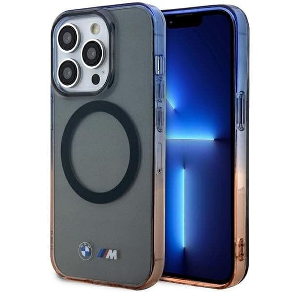BMW BMHMP14LHTGE deksel til iPhone 14 Pro - grå hardt deksel Gradient Bumper MagSafe