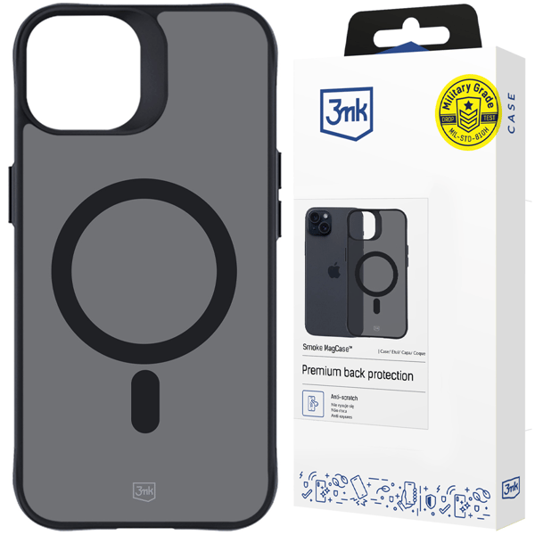 APPLE IPHONE 15 - 3MK SMOKE MAGCASE