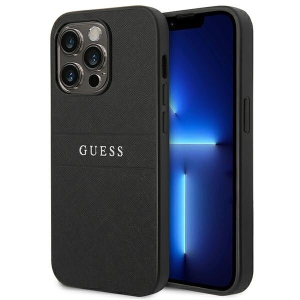 Gjett GUHCP14LPSASBBK iPhone 14 Pro 6.1 svart/svart Saffiano-stropp