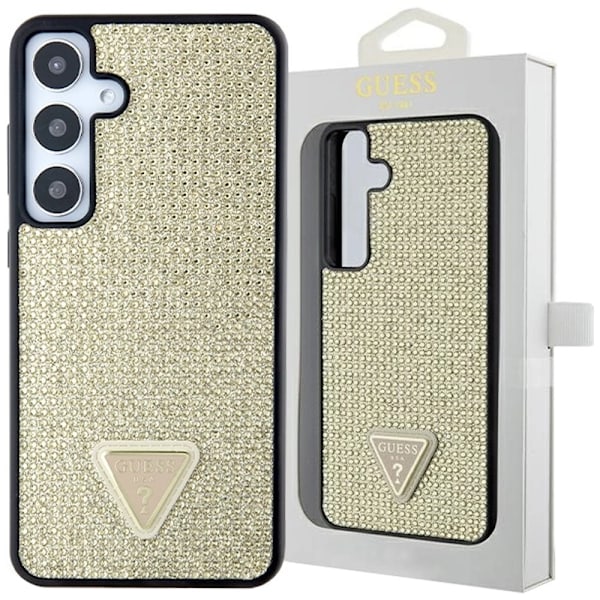 Guess Rhinestone Triangle-deksel til Samsung Galaxy S24+ - Gull