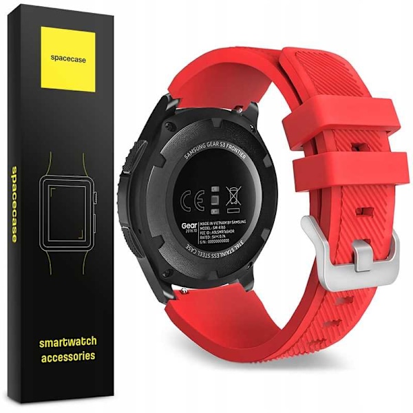 Spacecase Klorrem 20Mm Rött Läder Rött För Apple Watch