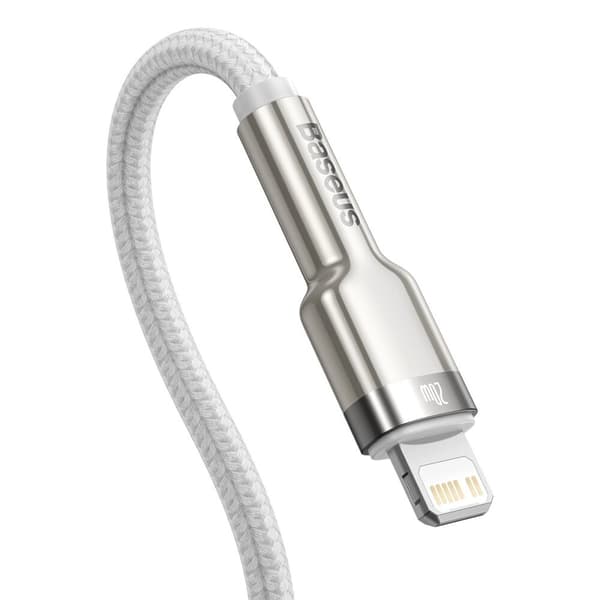 Baseus Cafule Series Metal Data USB-C / Lightning 20W PD-kabel 1 m - hvit