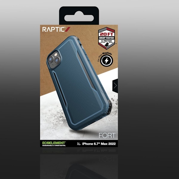 Raptic X-Doria Fort Case iPhone 14 deksel med MagSafe pansret blått beskyttelsesdeksel