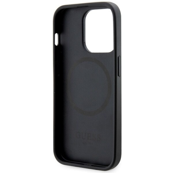 GUESS GUHMP14XP4RPSK ETUI TIL IPHONE 14 PRO MAX 6.7 - SORT 4G PRINTED STRIPES MAGSAFE