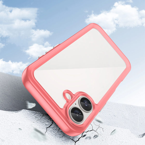 OUTER SPACE CASE MED GELÉRAMME TIL IPHONE 16 PLUS - RØD