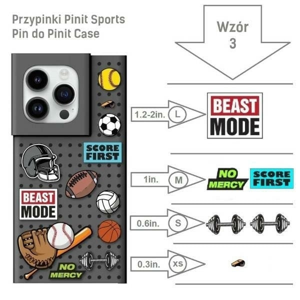 Pinit Sports Pin för Pinit Case Pattern 3