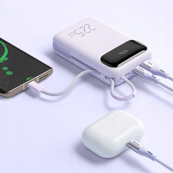 MCDODO POWERBANK 10000MAH MED 3X DISPLAY USB-C 22,5W + USB-C-KABEL