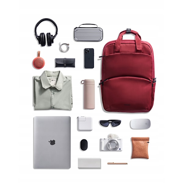 INNOSTYLE LAPTOP RYGGSÄCK 15.6 FÖR FLYG VATTENTÄT COLORLITE 14L RÖD