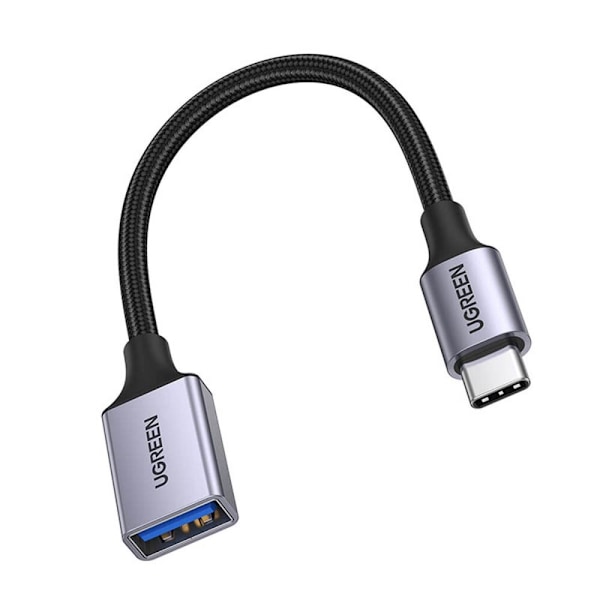 Ugreen OTG-adapterkabel USB-C (hann) - USB-A (hunn) 5 Gb/s 0,15 m svart (US378)